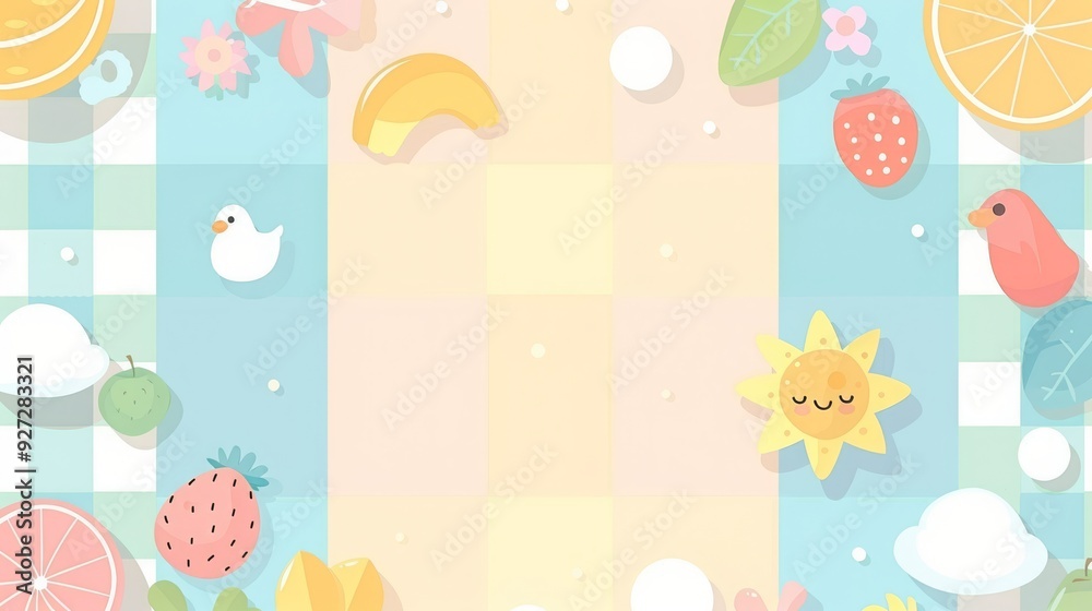 Summer Picnic on a Checkered Blanket