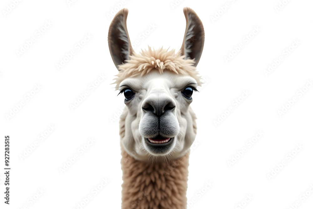 Fototapeta premium llama - Lama glama South American camelid Animal PNG