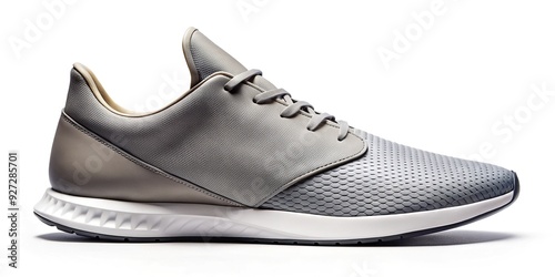 Modern minimalist shoe with sleek lines clean design and industrial accents photo