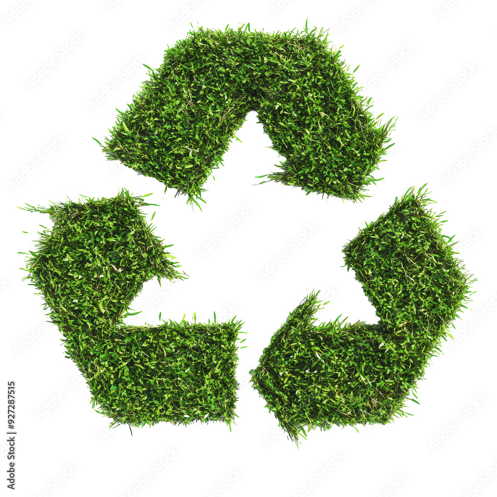 PNG Green grass recycling symbol on a white background PNG Green grass recycling symbol on a white background
