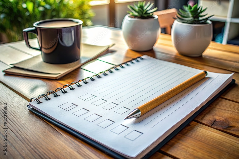 Neatly arranged workspace check pencil list meeting precise organized productivity detail meticulous deliberate calm focused busy busyday office professional professional space workplace work worktime