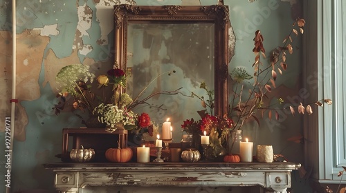 Boho Styled Autumnal Mantel...