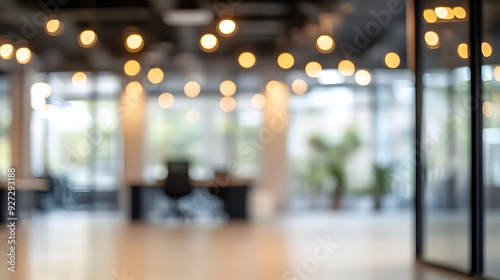 Wallpaper Mural Blurred office background, providing a soft focus of the workspace environment and subtle office decor. Torontodigital.ca