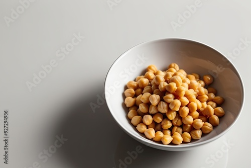 Mediterranean Yellow Chickpeas on White Surface a Savory Vegetable Delight