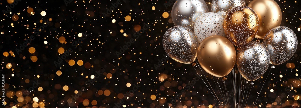 Elegant Gold and Silver Balloons for Celebration and Festive Events Elegant Gold and Silver Balloons for Celebration and Festive Events