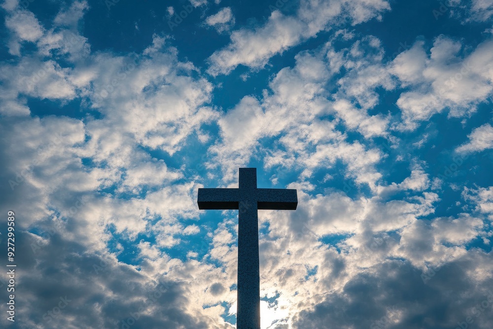 cross against the sky , ai cross against the sky , ai