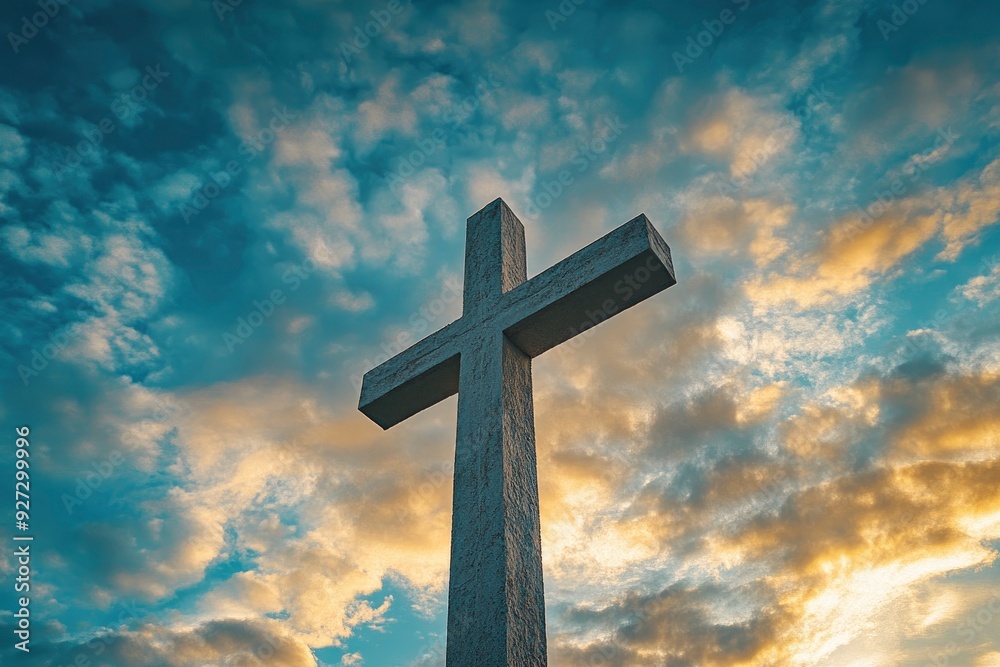 cross against the sky , ai cross against the sky , ai