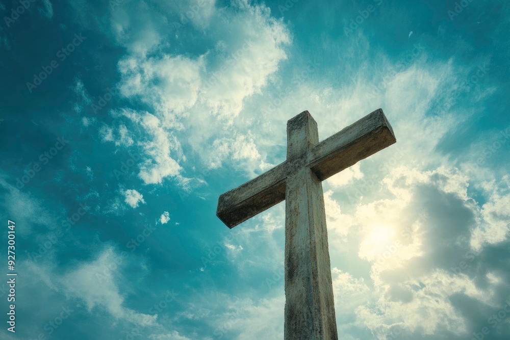 cross against the sky , ai