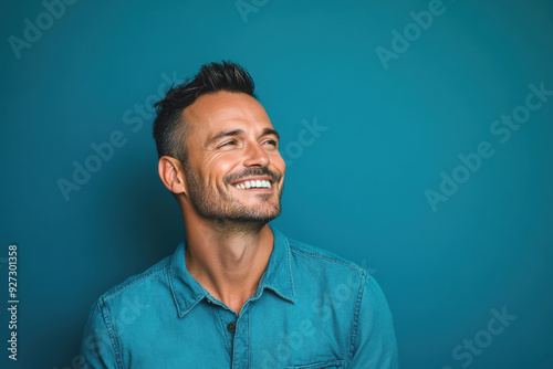 A close up of a man's face with her eyes closed