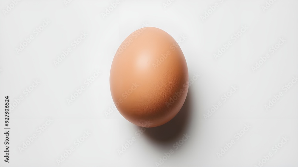 A single chicken egg isolated on yellow background. A single chicken egg isolated on yellow background.