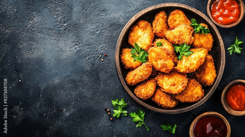 Crispy Chicken Nuggets with Dipping Sauce Crispy Chicken Nuggets with Dipping Sauce
