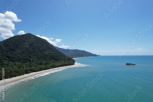 Aerial photo of Thornton Beach Daintree Queensland Australia photo