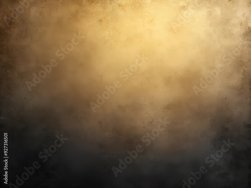 Beige brown yellow black grainy gradient background dark noise texture wide banner header poster design