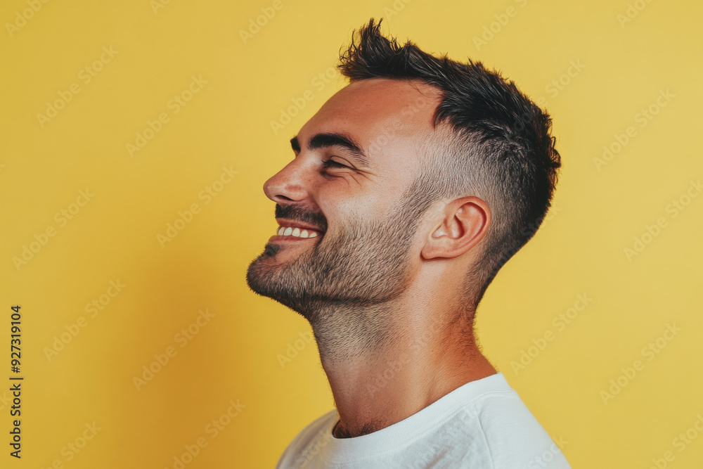 A close up of a man's face with her eyes closed A close up of a man's face with her eyes closed