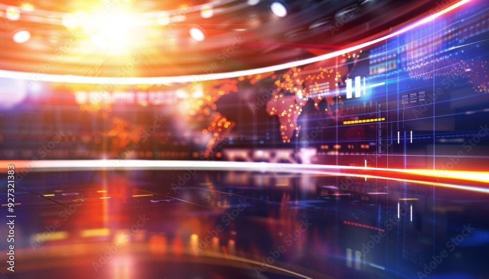 World News Background with Digital Map World News Background with Digital Map