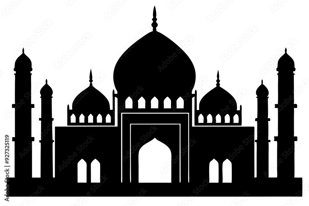 isolated black silhouette of a mosques collection, black silhouette mosque vector illustration
isolated black silhouette of a mosques collection, black silhouette mosque vector illustration