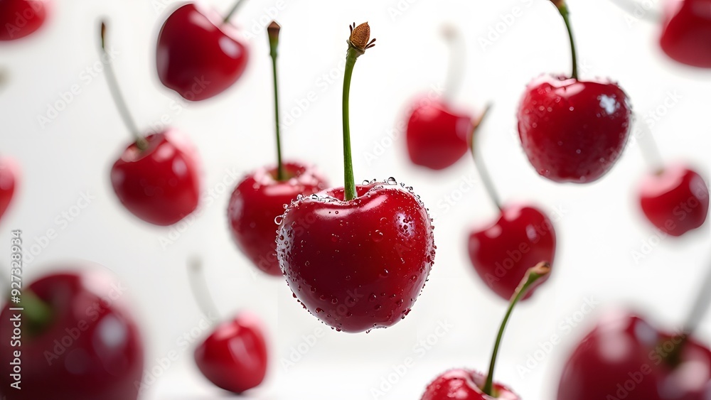 Frosty Cherries: A Refreshing Close-up