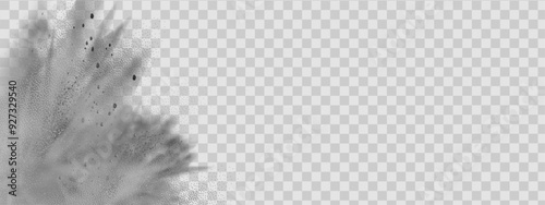 Vector background of a sand explosion with dirt and cloud smoke. Brown sandstorm splash and  dirty ground with a textured wind effect.Yellow flying particles and stone.