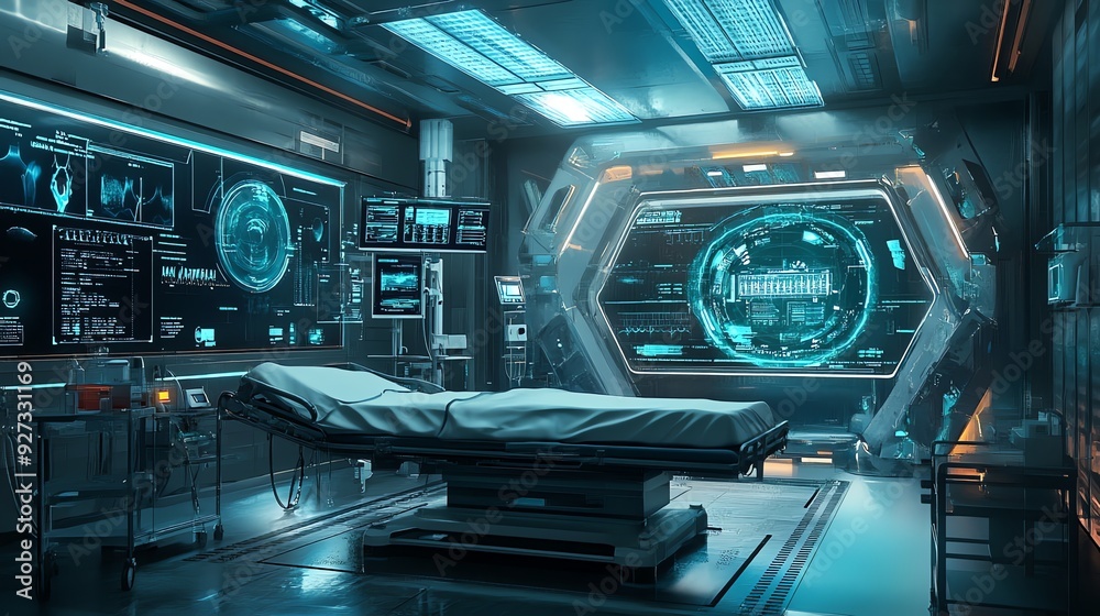 Fototapeta premium Futuristic Hospital Room