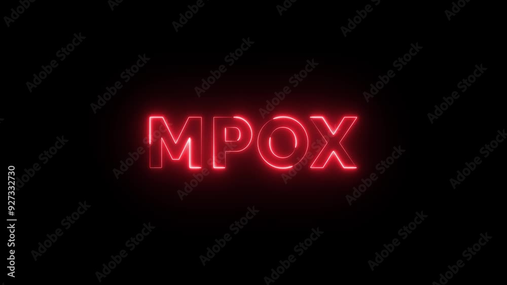 Mpox Neon Text Animation Mpox Neon Text Animation