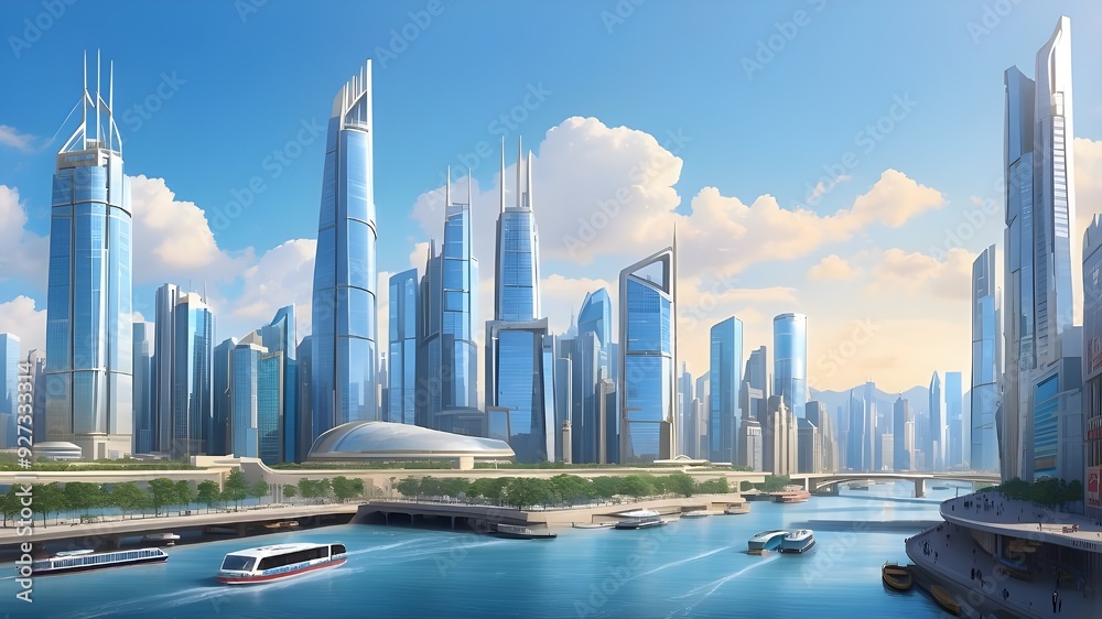 Obraz premium country skyline at dusk