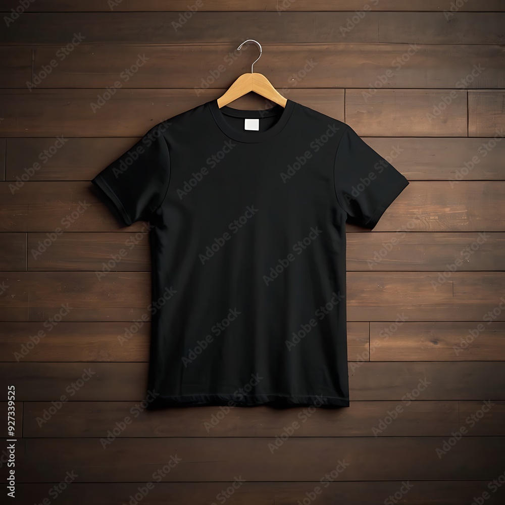 blank t-shirt black mockup design no model. black color blank t-shirt black mockup design no model. black color