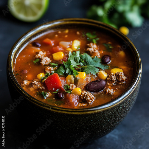 vegetable soup in a bowl