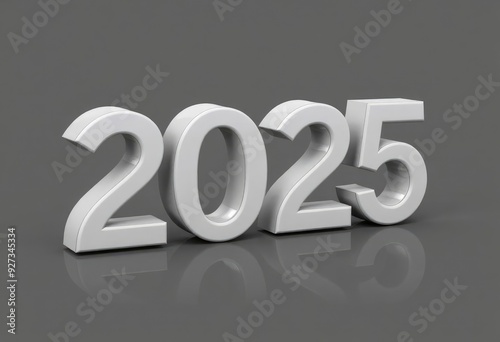 text 2025 background 3d rendering, ai