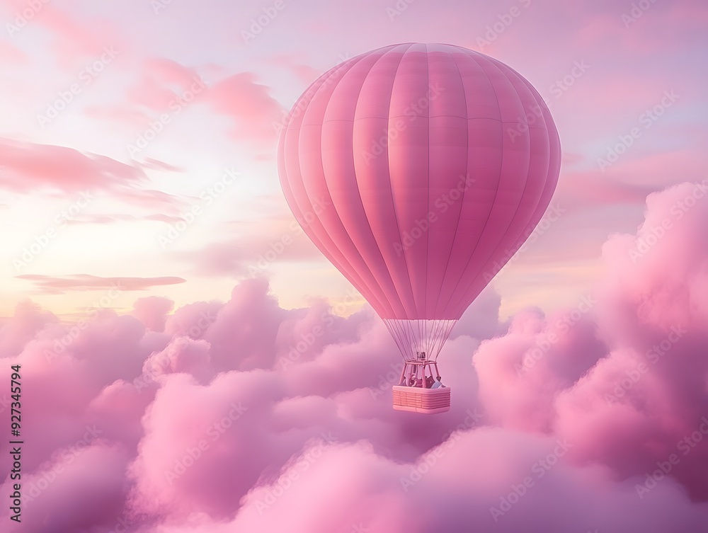 Fototapeta premium pink hot air balloon background
