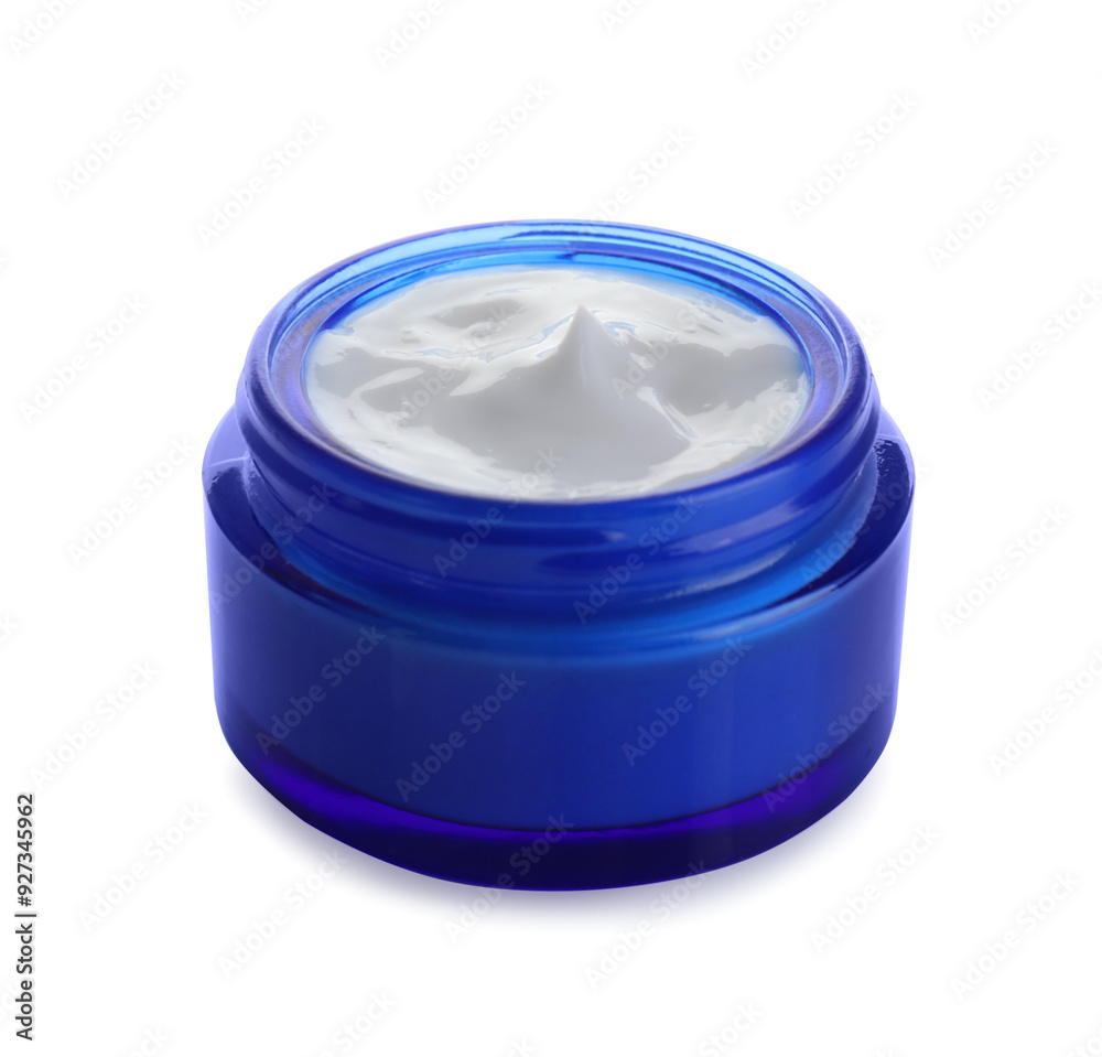 Jar of facial cream isolated on white Jar of facial cream isolated on white