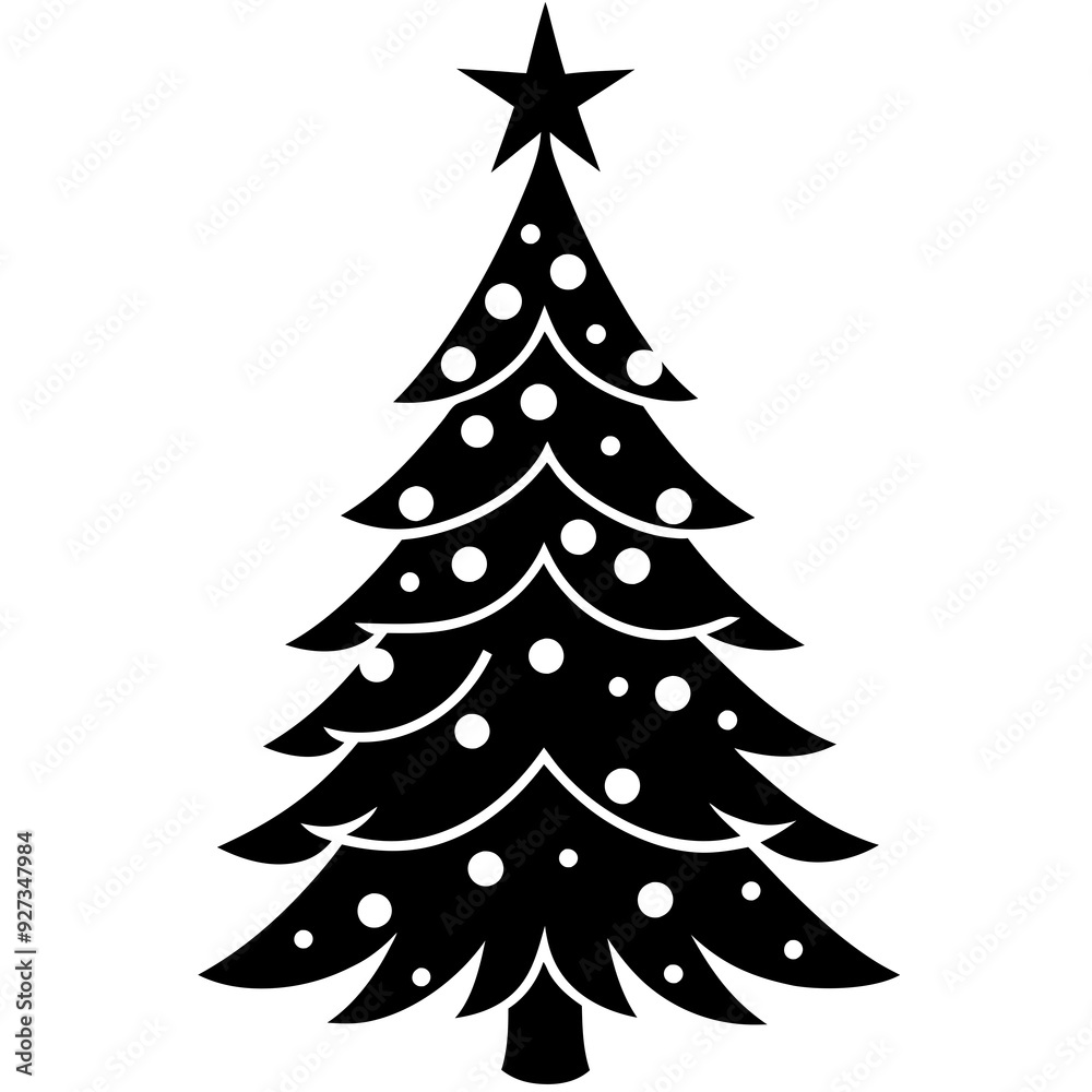 Christmas tree isolated silhouette vector illustration Christmas tree isolated silhouette vector illustration