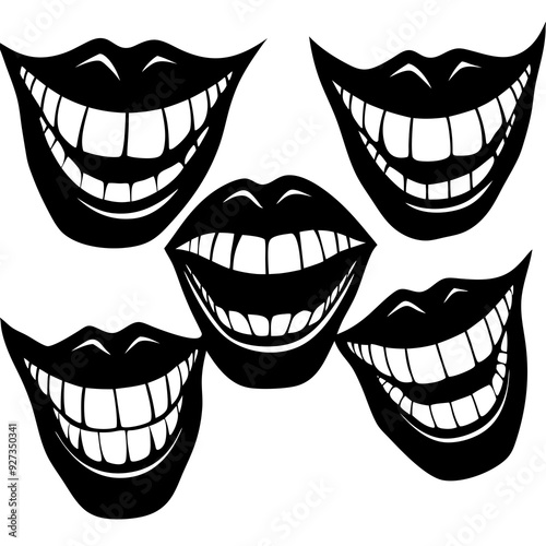 schizophrenic wide-smiling mouths