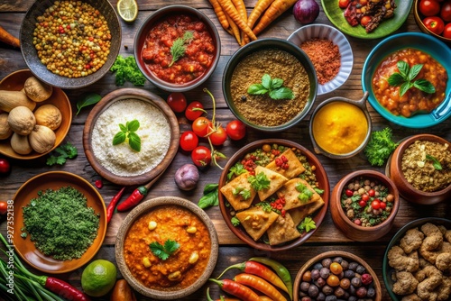 Vibrant, eclectic, and mouth-watering, world cuisine celebrates the rich flavors, aromas, and diversity of global culinary traditions, from spicy to sweet, savory to tangy.