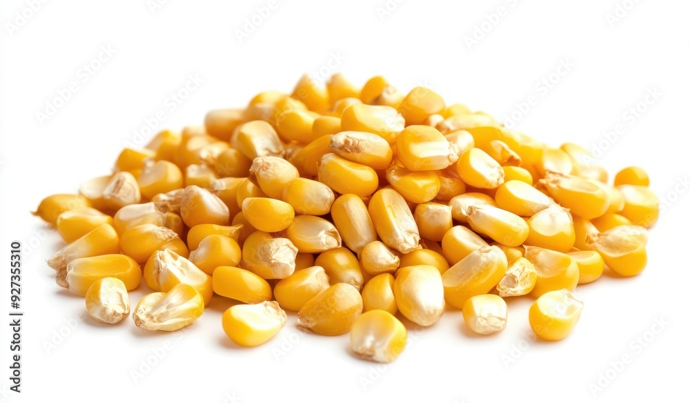 yellow corn kernels isolated on a white background yellow corn kernels isolated on a white background