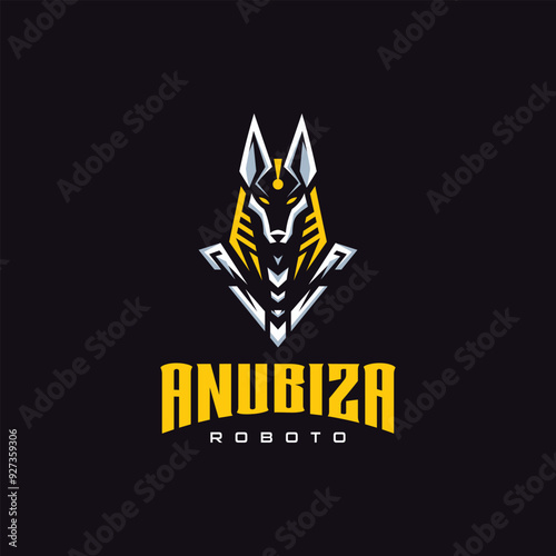 god anubis logo vector illustration