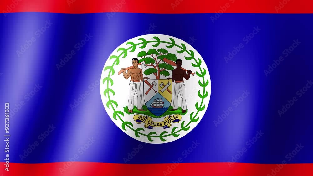 Belize Waving Flag Animation Belize Waving Flag Animation