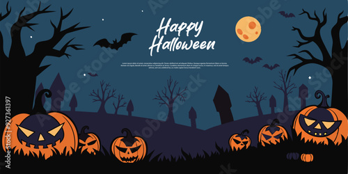 Hand drawn background for halloween vector  photo