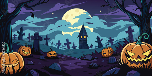 Hand drawn background for halloween vector 