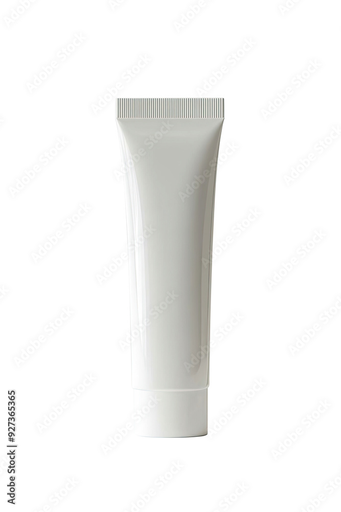 white tube of cream or toothpaste mockup isolated
