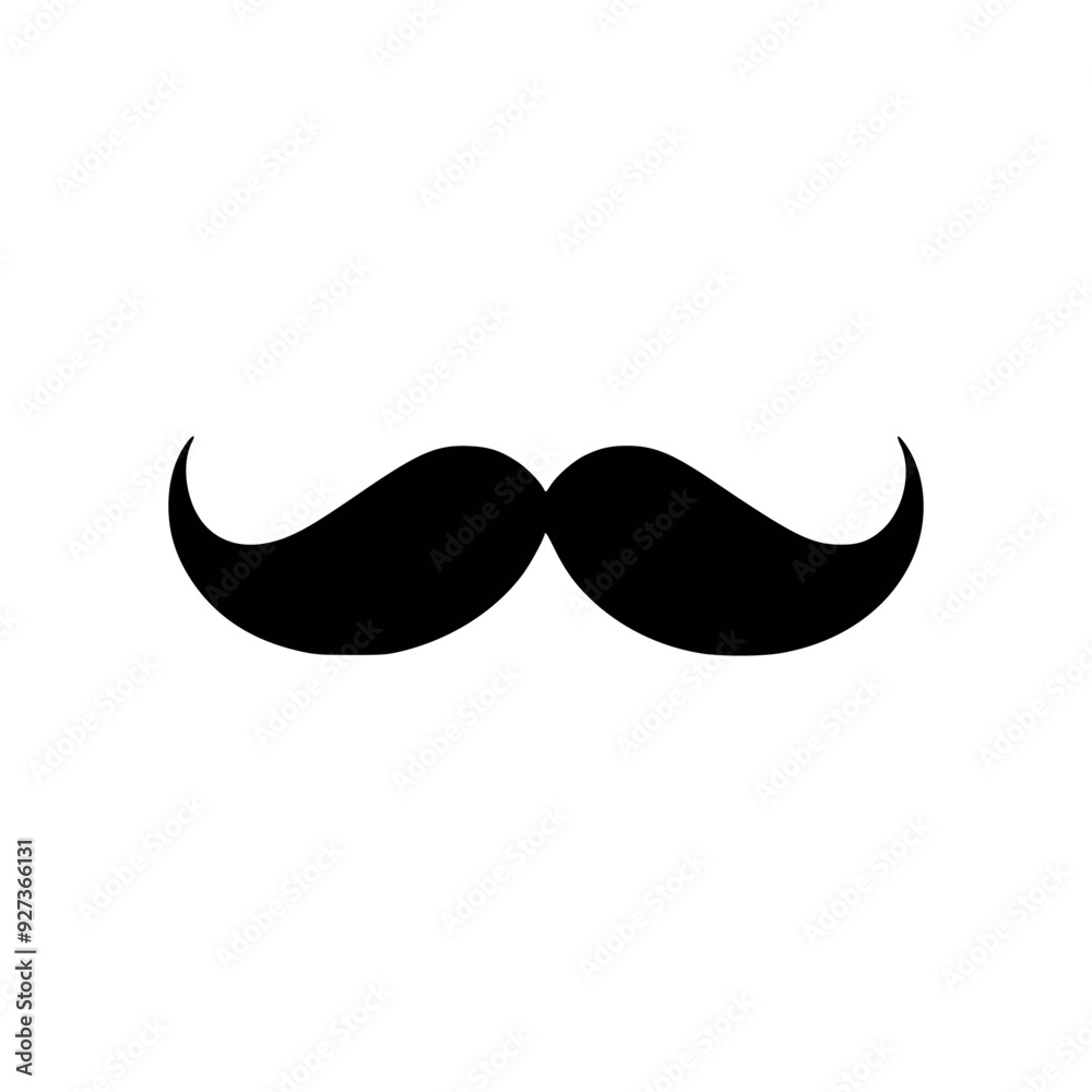 Moustache icon on white background. Vector illustration Moustache icon on white background. Vector illustration