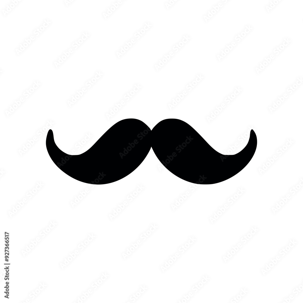 Moustache icon on white background. Vector illustration Moustache icon on white background. Vector illustration