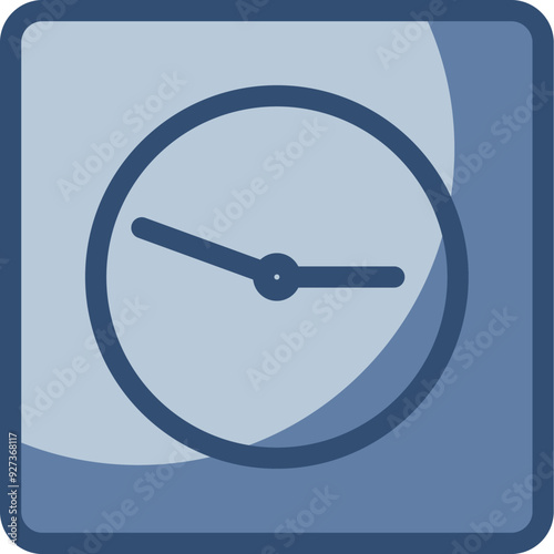 Free Download clock vector icon transparent background. replaceable blue color design - GFXLoad