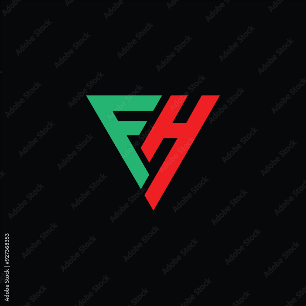 FH F H Letters Logo Design Vector FH F H Letters Logo Design Vector