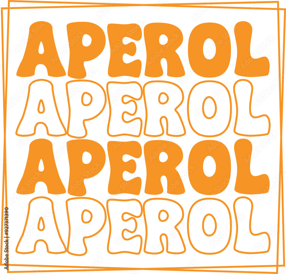 Aperol SVG T-Shirt Design Template Aperol SVG T-Shirt Design Template