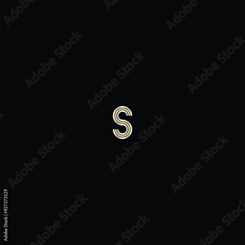S or triple S initial letter vector logo template.