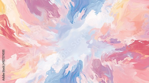 Soft, pastel fluid art pattern with a large central blank space for copy