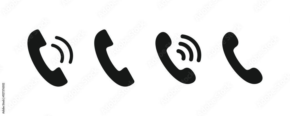 Contact us icon. Telephone icon in flat style. Phone icon set. Telephone symbol. Vector illustration Contact us icon. Telephone icon in flat style. Phone icon set. Telephone symbol. Vector illustration