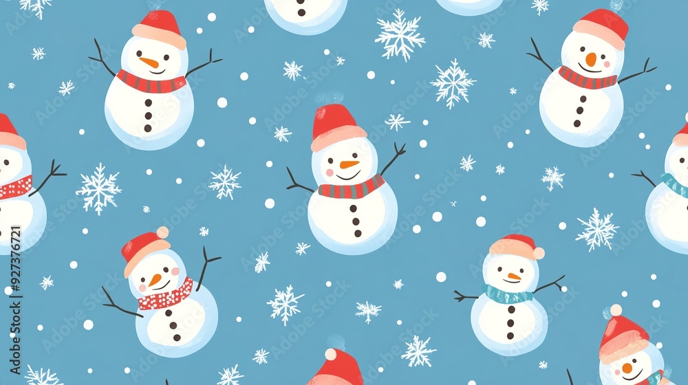 Snowman Background Pattern: Cheerful and Festive Design Featuring Repeating Snowman Motifs Against a Winter-Themed Background. Perfect for Holiday Decorations, Greeting Cards, and Seasonal Crafts. Snowman Background Pattern: Cheerful and Festive Design Featuring Repeating Snowman Motifs Against a Winter-Themed Background. Perfect for Holiday Decorations, Greeting Cards, and Seasonal Crafts.