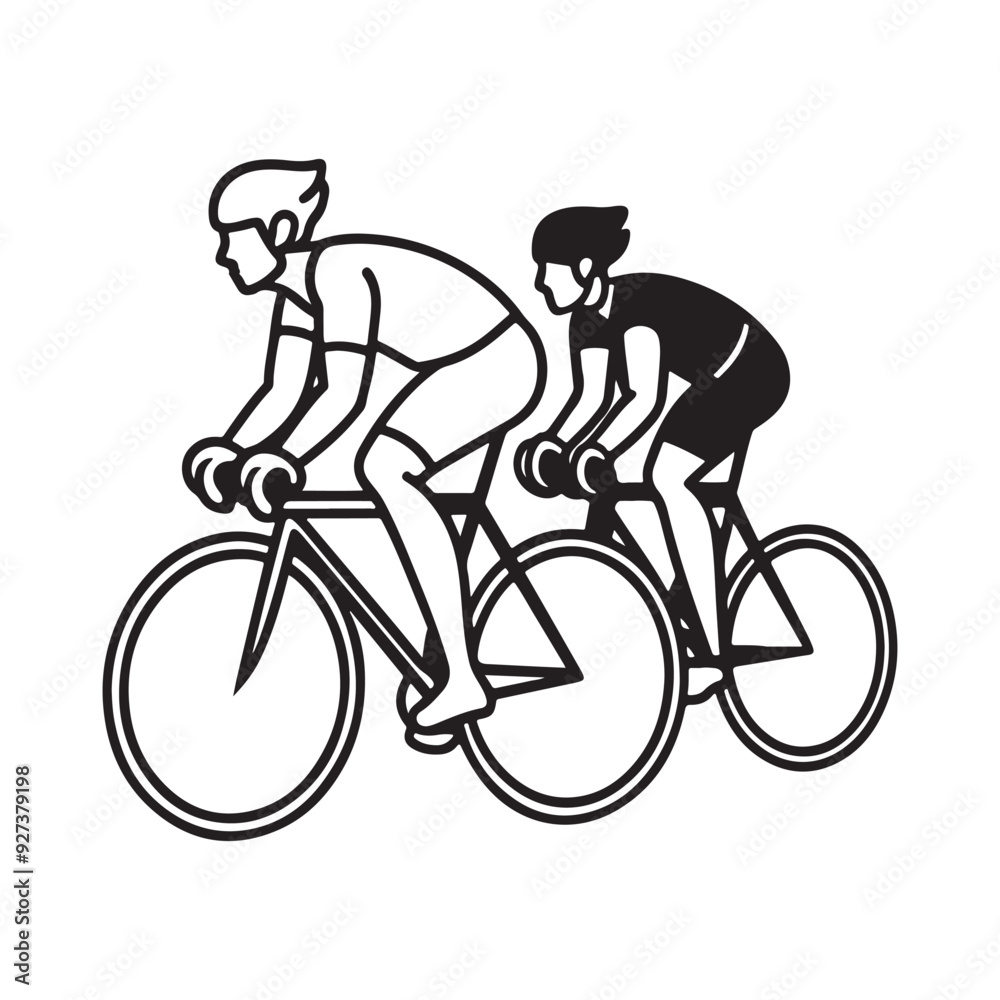 Free Professional Cyclists Outline Silhouette Vector Art. Free Professional Cyclists Outline Silhouette Vector Art.