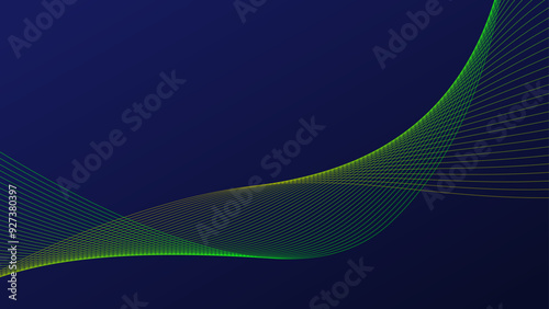 Background linear, abstract, gradient, vector illustration, dark blue, line flow